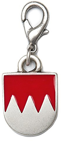Tini - Shirts Trachtenanhänger Franken Bayern Wappen : Anhänger für Charivari Trachten Accessoire - Trachtenanhänger Farbe: silber FR