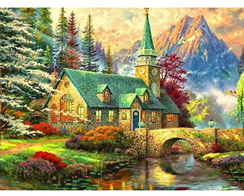 Zdklfm69 Malen nach Zahlen Ölgemälde nach Zahlen Landschaft Kunst Ölbild Auf Leinwand DIY Zeichnung Acrylfarbe Nach Zahlen Landschaft Handgemachtes Dekor Geschenk 40x50cm