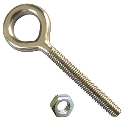 9 Sets Eye Bolt M8 Stainless Steel Rust Resistant Sturdy Ring Bolt Nuts Included 95mm Length for Garden Hanging Projects