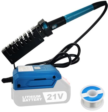 Akku Lötkolben Set,Einstellbare Temperatur 100-500℃ Tragbar Lötkolben Elektronische Schnell Löten Brandmalkolben Set für DIY-Reparaturen (Batterien nicht enthalten)