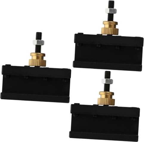 Uonlytech 3stücke Mini Drehmaschine Werkzeughalter Aluminiumlegierung Schnellwechsel Kit Für Externe Cutter Hohe Positionierungsgenauigkeit Für Präzises Drehen Und Fräsen Stabil Und