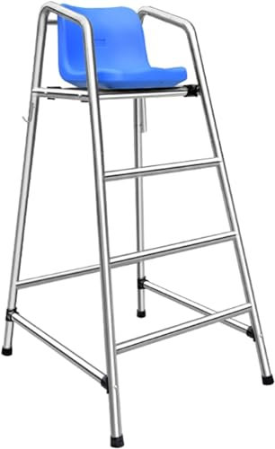 SAFWELAU Taburete alto Escalera para Piscina Elevad 120 cm/150 cm/180 cm de alto Silla de salvavidas para Deck Patio Lake Beach, Silla portátil de acero inoxidable para árbitro de vida de piscina al a