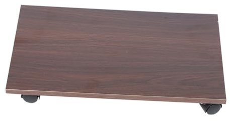 CLISPEED Soporte De CPU Móvil con Ruedas Soporte Rodante para CPU Base De Madera Negra Estable para Oficina y Hogar