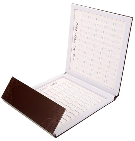 ERINGOGO Nuancier de Vernis à Ongles 120 Couleurs Format Porte-capsules Marron pour Professionnels Présentation Manucure Onglerie Livre D'affichage Nail Art