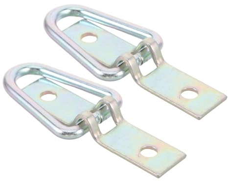 Ciieeo Anelli a d per Ancoraggi di Fissaggio Rimorchio 2 Pezzi Staffe per Cassone Camion Resistenti per Carichi Pesanti Ancoraggi Montaggio Superficie per Camper Barche e Suv