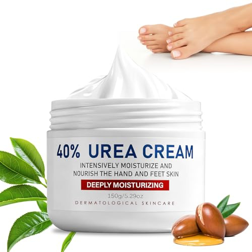 Crème à l'Urée 40% pour Pieds,Crème Cicatrisante et Hydratante,Soin Pied Intensif pour Talons, Mains, Coudes et Genoux