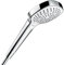 hansgrohe Croma Select E Duschkopf, 3 Strahlarten, Weiß/Chrom