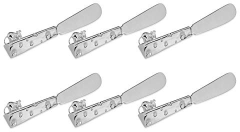 H.Bauer jun. versilbertes Buttermesser Set 6-teilig - mit Maus-Motiv Griffen 14.5 cm - auch als Marmeladenmesser oder Aufstrichmesser verwendbar