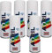 Vernice spray confezione 6 pezzi bomboletta smalto acrilico valvola autopulente per tutte le superfici arexons (Grigio Antracite RAL 7016)
