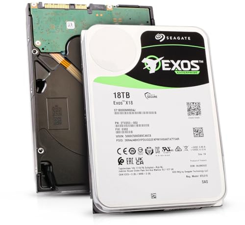 SEAGATE - Affärskritisk EXOS X18 SAS 18 TB 3,5 SAS, 7200 v/min Helium 512E/4K, SSD-hårddisk