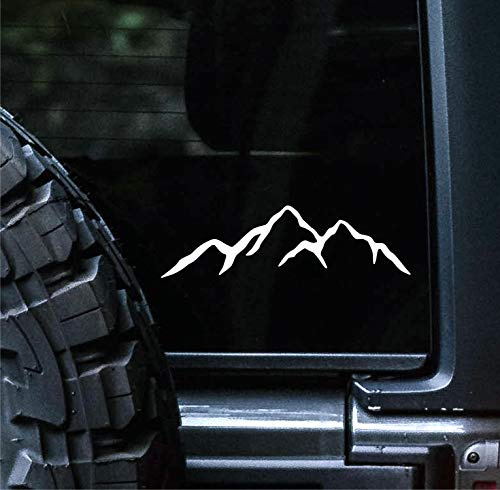 Sunset Graphics & Decals Mountain Car Decal Sticker Adventure Camping | Cars Trucks Vans Walls Laptop | White | 7 inches | SGD000094