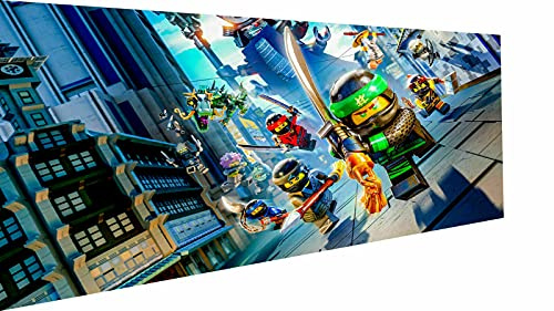 Magic Canvas Art - Bilder The LEGO Ninjago Movie Video Game Leinwandbild 1- teilig Hochwertiger Kunstdruck modern Wandbilder Wanddekoration Design Wand Bild, Größe: 60 x 40 cm