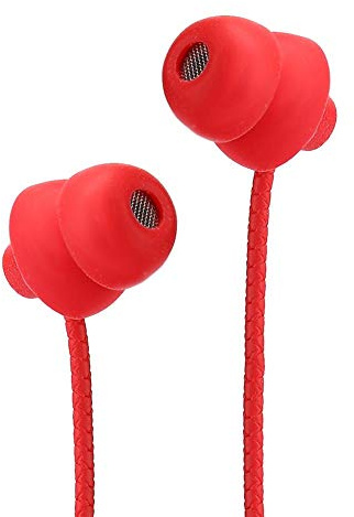 Goshyda In-Ear-Kopfhörer, Tragbarer 3,5-mm-In-Ear-Kopfhörer mit Dreifacher Rauschunterdrückung Hohe Klangqualität Drive-by-Wire-Kopfhörer für Den Schlaf für Mobiltelefone Musik(rot)