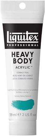 Liquitex 8870127 Professional Heavy Body Acrylfarbe in Künstlerqualität mit ausgezeichneter Lichtechtheit in buttriger Konsistenz, 59ml Tube - Kobaltblaugrün