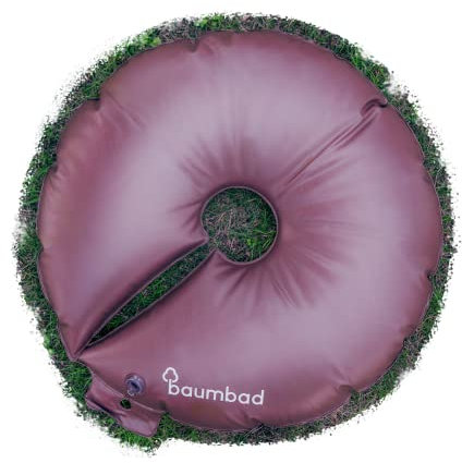 baumbad 1 Premium Bewässerungsring 55 Liter, PVC UV Beständig, Baumring zur Bewässerung in Grün, mit Umweltfreundlicher Verpackung