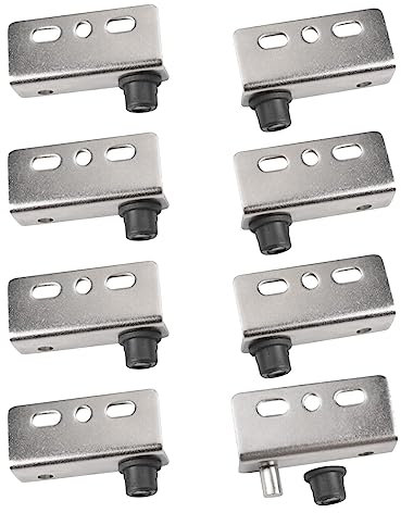 UFURMATE Cerniere a Perno in Ferro, 4 Set di Alberi Nascosti Armadio Cerniere a Bilico Cerniere per Porte in Legno con Perno per Porta in Legno a Battente Libera (Nichelatura)