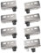 UFURMATE Cerniere a Perno in Ferro, 4 Set di Alberi Nascosti Armadio Cerniere a Bilico Cerniere per Porte in Legno con Perno per Porta in Legno a Battente Libera (Nichelatura)