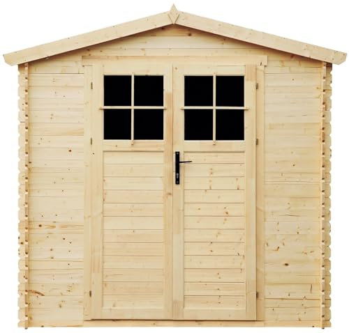 Gartenhaus Holz - Geräteschuppen Holz - Gerätehaus Hochwertige abschließbare Tür B236xL226xH218 cm/ 4,33 m2 - Fahrrad Schuppen - Gartenhäuser & aufbewahrung Wasserfestes Dach TIMBELA M369F