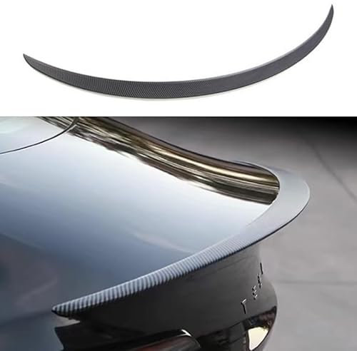 Arcoche Becquets Arrière Tesla Model 3 2025 2024 Spoiler for Tesla Model 3 Highland，Aileron Arrière Performant, Couvercle De Coffre Arrière pour Modèle 3 Highland Accessoires (Fibre De Carbone Mat)
