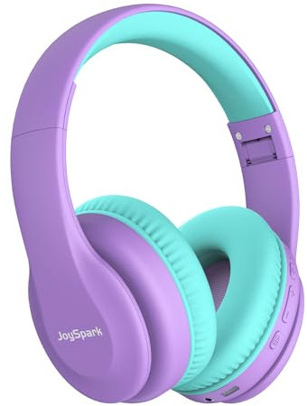 JoySpark Kids Bluetooth Headphones, Lightweight Wireless Headphones for Kids, 85/94dB Volume Limited, 60 Hours Playtime, Bluetooth 5.3, Over-Ear Toddler Headsets with Built-in Mic-Purple