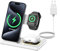 COCIVIVRE 3 in 1 Faltbar kabellose Ladestation kompatibel mit Apple Watch und i Phone Ladegerät für i Phone /16/16 Pro/MAX/Plus/15/14/13/12/11/X/XR/Apple Watch Series 10/9/Ultra 2/8/7/SE/AirPods 4