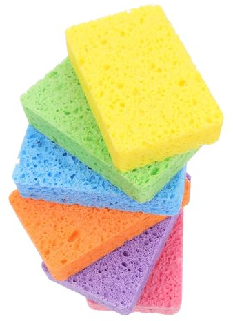 SEWOART 12pcs Kitchen Sponge Dish Cloths, Multi-Functional Washing up Cloths, Oil-Removing Cleaning Rags for Tableware, Easy-Clean Household Sponges Random Color | Multi-functional Dish Washing Cloths, Supple and Easy to Clean, Efficient Oil Removal for Tableware Random Color
