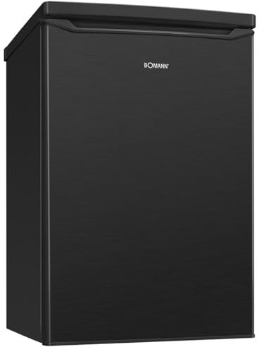 Bomann® Kühlschrank mit Gefrierfach | 109 Liter | energieeffizient, leise & kompakt | 2 Ablagen, Obst- & Gemüsefach | 4-Sterne-Gefrierfach | Türanschlag wechselbar | KS 7251 schwarz