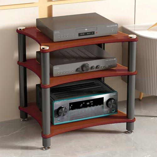 3/4 livelli AV Media Stand Mensola angolare Moderna Audio-Video Media Stand AV Cabinet Media Storage Cabinet Entertainment Stereo Components Mensole per Living, Gaming, Sala di registrazione