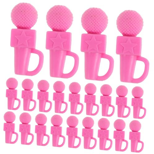 QUMIIRITY 50pcs Mini Microphone for Girls Portable Karaoke Toy for Toddlers for Dollhouse Develops Vocal Skills and Confidence