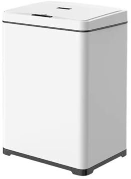 Papelera de cocina Sensor inteligente cubo de basura de 30 litros con tapa, gran cocina comercial, hogar, Hotel, centro comercial, Sensor inteligente de cubo de basura cubo de basura(Blanco)
