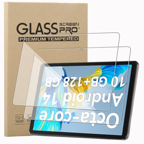 KZIOACSH Screen Protector for Hakaug Tablet 10 inch/Hakaug Octa-Core Tablet/HKGC107/CCMB1001 10 Inch, 2 Pack Ultra Clear Anti-Scratch 9H Hardness Touch Sensitive Anti-Fingerprint Tempered Glass