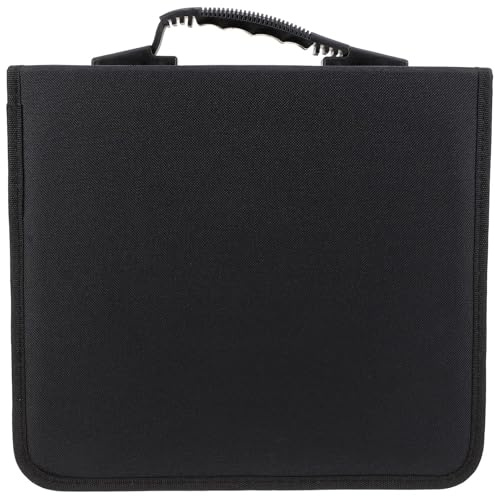 BIUDECO Custodia Porta CD Dvd Oxford Capacità 240 Unità Borsa Protettiva Maniglia e Cerniera Resistente per Trasporto e Organizzazione Dischi