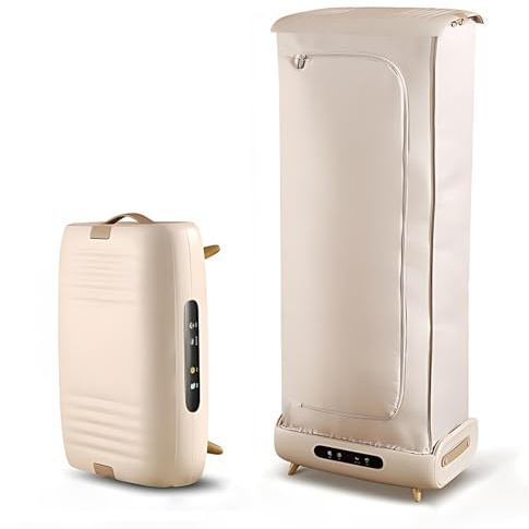 CIELOBLOEN 800W Máquina de Planchar Automática, Secadora de Ropa Portátil, Plancha de Vapor, Flujo de Calor 360°, Aromatizante Integrado, Mando a Distancia para Planchado y Secado Rápido