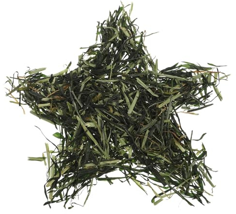 Kisangel Foin Naturel d'orge pour Lapins et Petits Animaux de Compagnie – 300 G de Foin Riche en Fibres, Nourriture Saine et Friandise pour Cobayes et Chinchillas, Favorise Bien-être