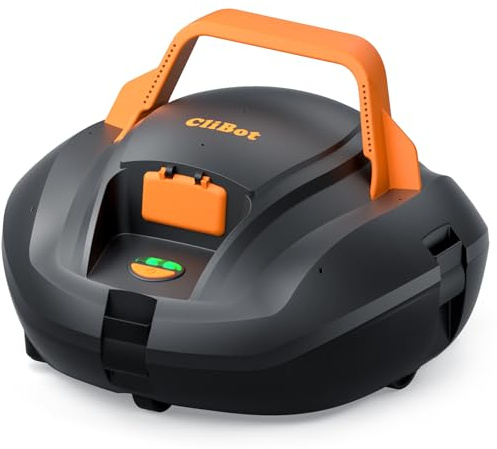 CliBot S1 Cordless Pool Vacuum, Automatic Pool Cleaner Robot with 120 Min Runtime, Powerful Dual-Motor, Auto Park, 2 Cleaning Paths, for Above Ground Pools and Flat In-Ground Pools up to 850 Sq.Ft