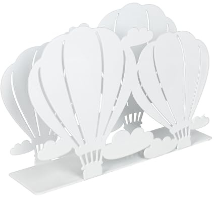 Brandani 50176 Portasalviette Mongolfiera Bianco in metallo 14,5×4×10H cm