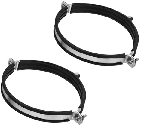 2pcs Abrazadera de Tubo, Soporte para tubos de techo, Abrazaderas de tubo con revestimiento, Soportes de tubo con revestimiento, tubo de 160 mm, adecuado para instalación en pared y techo.