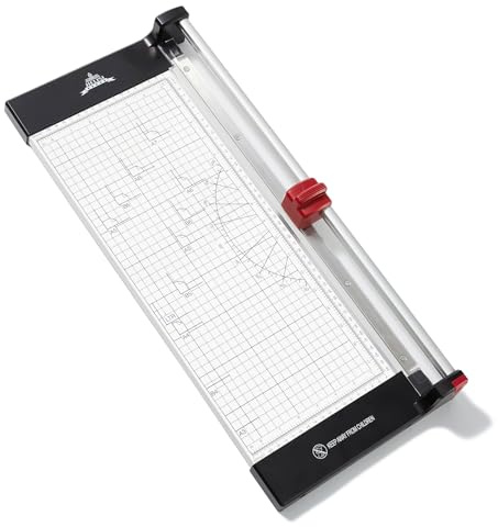 JIELISI A3 Rotary Paper Cutter with Automatic Paper Press Function,18 Inch | Manual Guillotine Paper Trimmer Cuts Up to 10 Sheets,Ideal for Scrapbooking & Craft Projects,Sharp Blade for Straight Cuts