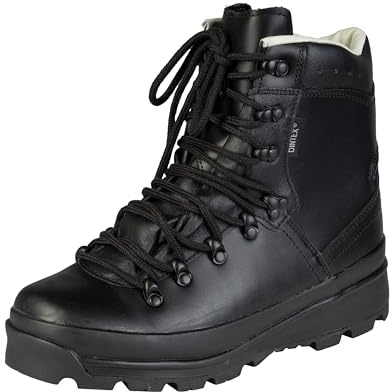 Mil-Tec BW Bergschuhe mit Laminatfutter • Herren Wanderstiefel aus Rindleder • Outdoorstiefel mit Thinsulate-Isolierung & Dintex-Membran • Rutschfeste Profilsohle