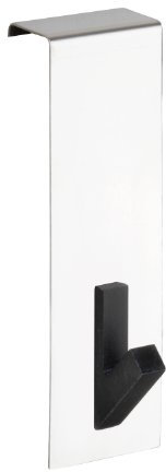 WENKO 4468190100 Türhaken Cauro, Edelstahl glänzend, schwarz