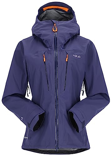 RAB Women’s Latok Alpine GORE-TEX Pro Jacket GTX Waterproof Breathable Hooded Full-Zip for Climbing & Mountaineering - Patriot Blue - Medium