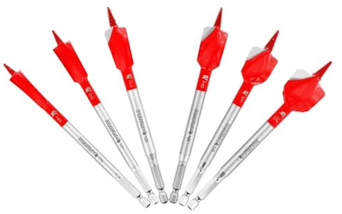 Diablo 6-Piece Set Demo Demon Spade Bit for Nail-Embedded Wood, Ultra-Durable and Long-Lasting - 6 Length- DSPD4920-S6