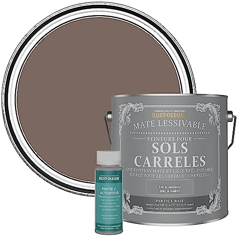 Rust-Oleum Brown Washable Matt Floor Tile Paint - River’s Edge 2.5L