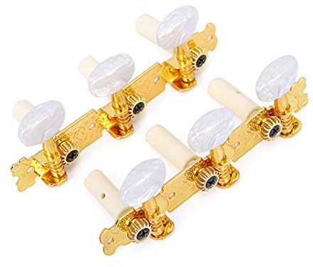SCJJZ 2 Stück Klassische Gitarren-Stimmwirbel 3L + 3R Mechaniken für Gitarren-Saiten-Tuner Ersatzteile für Akustikgitarre