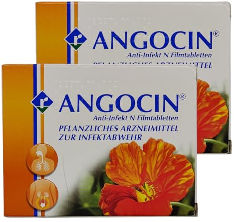 ANGOCIN Anti-Infekt 2 x 100 St. I Pflanzliches Mittel zur Infektabwehr I bei Erkältung Sinusitis Bronchitis I Blasenentzündung I Sparset mit Pharma Perle give-away