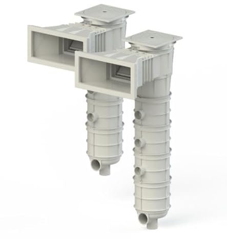 FLUIDRA Skimmers para Piscinas de la Marca Modelo Skimmer filtrante 17,5 l pisc/horm. con 2 Cartuchos 16 m3 Blanco