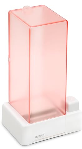 Porta Dischetti di Cotone Automatico, Aspetto Trasparente Rosa Conservazione dei Dischetti di Cotone Dispenser di Dischetti di Cotone Per PC Facile da Prendere con Fondo Antiscivolo