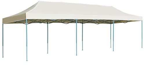 Home Outdoor Sonstiges, faltbares Pop-Up-Partyzelt, 3 x 9 m, cremefarben