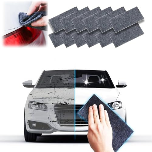 Gahwa Nano Sparkle Tuch Auto Kratzer, 2024 Nano Sparkle Tuch für Auto Kratzer Entfernen Reparatur, Nano Magic Tuch Car Scratch Remover für Reparatur von leichten Kratzfarben,Lackpflege (12PCS)