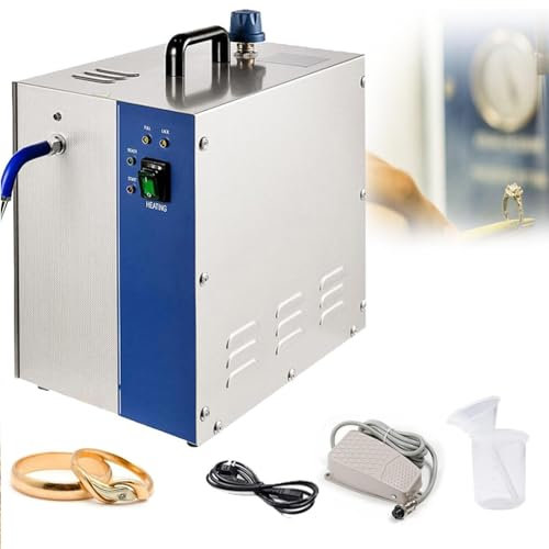 4L Nettoyeur à Vapeur Pour Bijoux, En Acier Inoxydable, 2200W équipement De Nettoyage à Vapeur Pour Bijoux En or Et En Argent, Machine De Nettoyage En Profondeur Pour Bijoux Avec Pédale De Commande